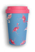 heybico nachhaltiger Mehrwegbecher Coffee to go Becher Kaffeebecher Flamingo Overload
