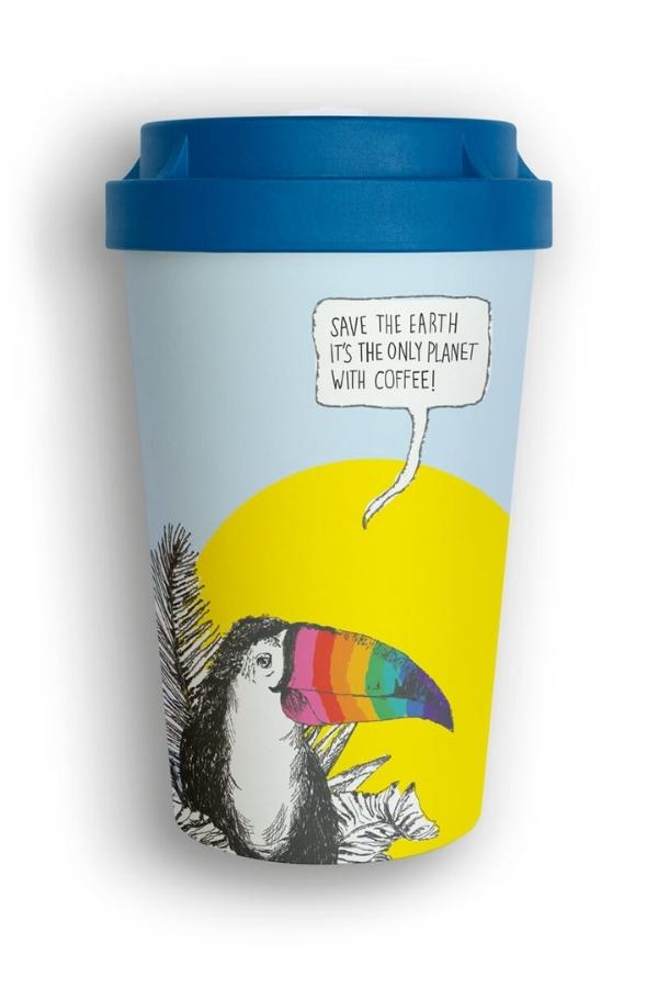 heybico nachhaltiger Mehrwegbecher Coffee to go Becher Kaffeebecher Toucan