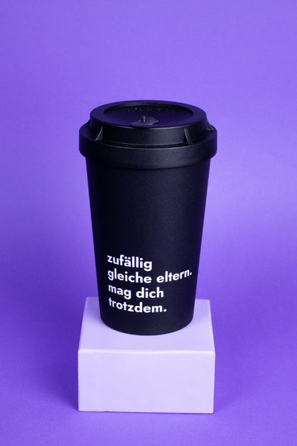 heybico statements mehrwegbecher coffee to go geschenk made in germany geschenkidee zufällig gleiche eltern